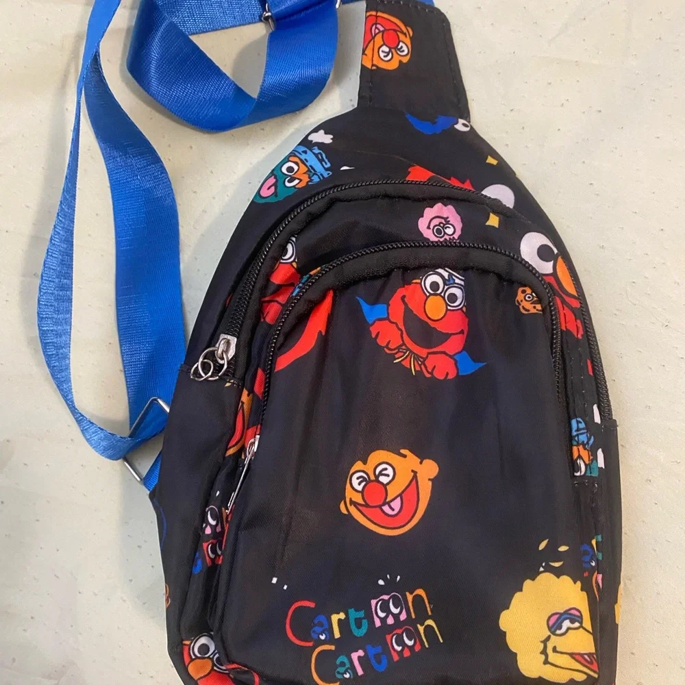 Cartoon Character Kids Sling Bag - Black